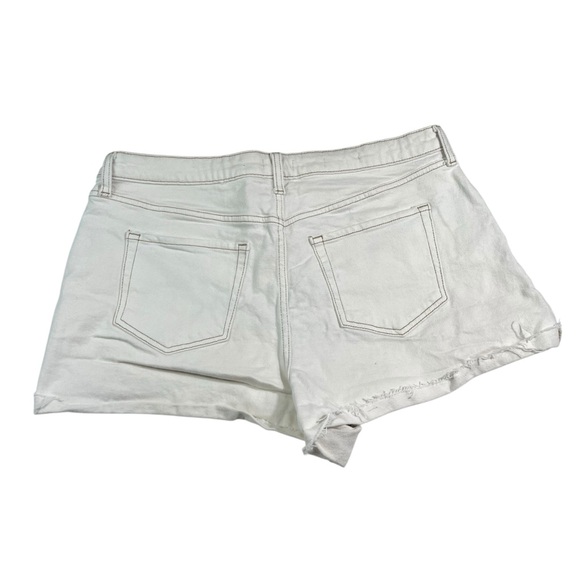 Wild Fable Light Beige Khaki High Rise Rolled Cuff Shorts Size 14 Denim Jean - Picture 2 of 4